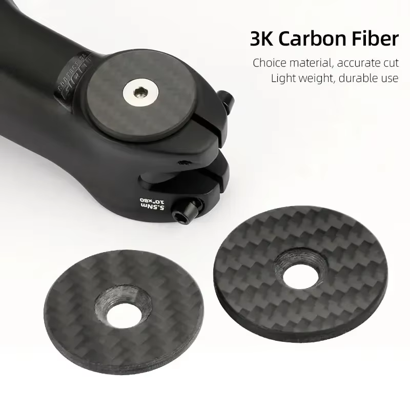 Cache-tête de potence de vélo en fibre de carbone intégrale ultralégère