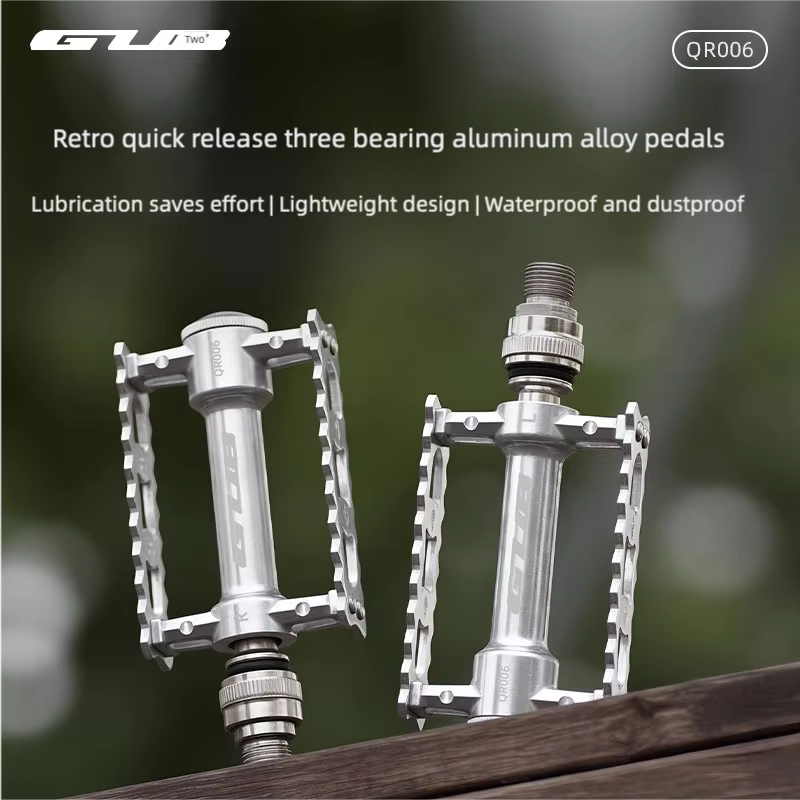 GUB QR006 rétro dégagement rapide pliant VTT en alliage d'aluminium pédale de vélo avec Triple roulements anti-dérapant