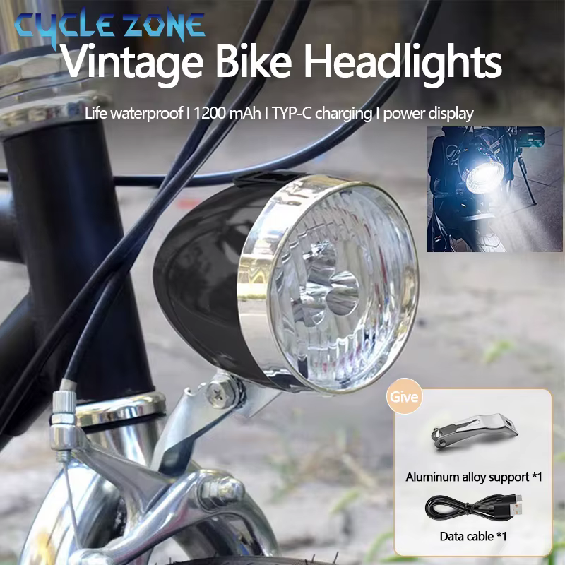 Phare de vélo rétro type-c