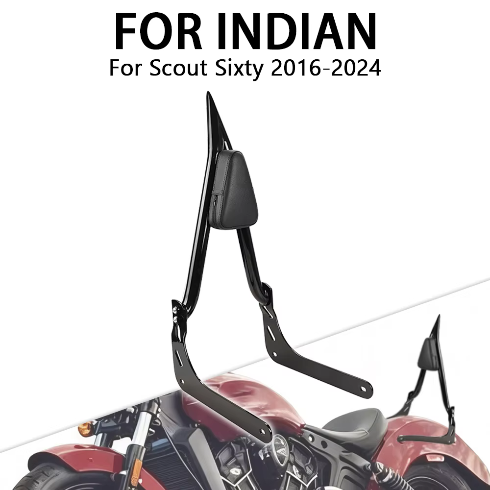 Accessoires de moto, dossier de passager arrière, barres de maintien, compatibles avec Indian Scout Sixty 2016 - 2024 2023 2022 2021 2020 2019 2018