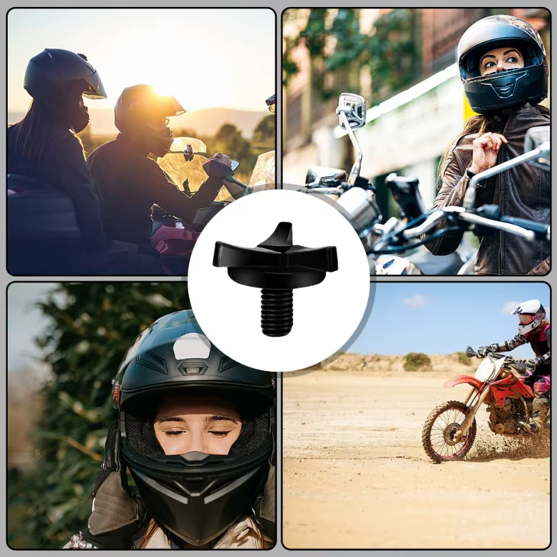Vis de visière pour casques de moto et vélo réglables et rondelles en caoutchouc antidérapantes