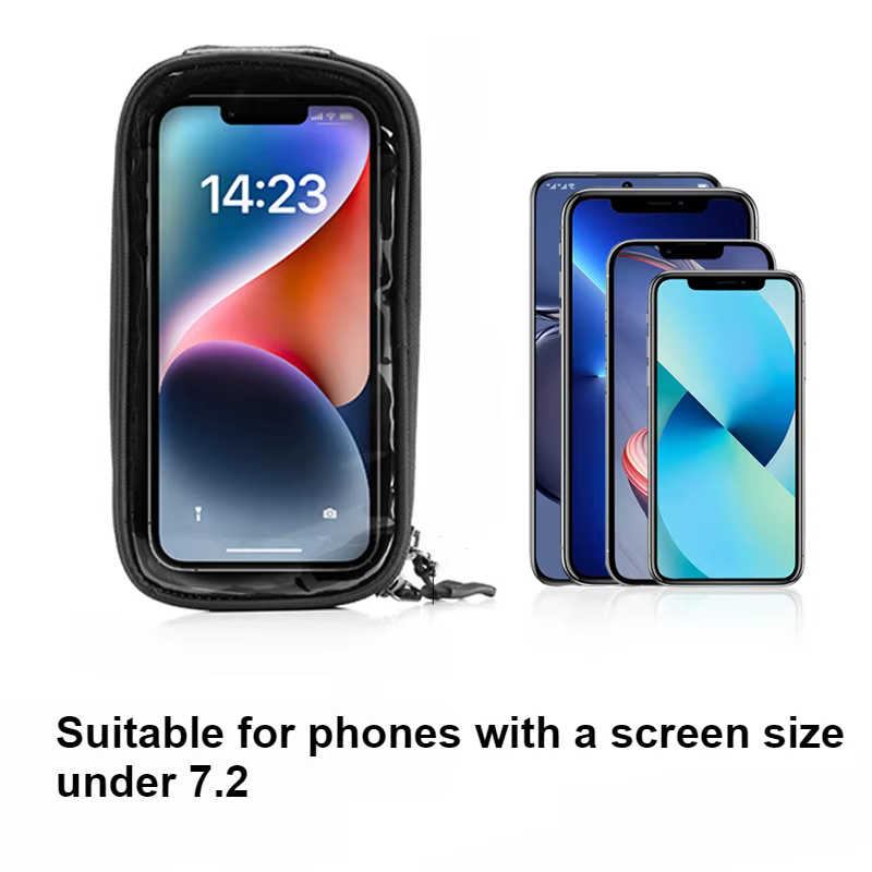 Sacoche pour tube supérieur de vélo avec étui de téléphone