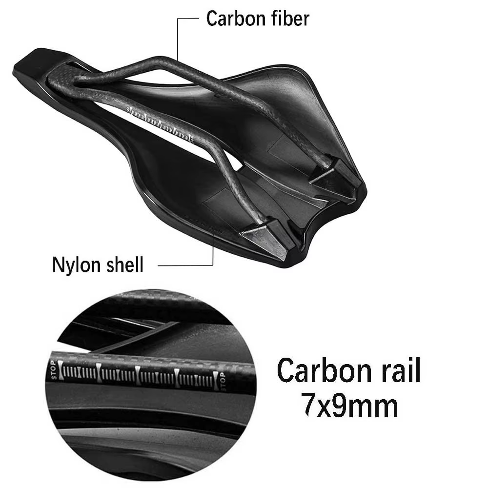 Selle ultralégère en carbone pour vélo de route et VTT