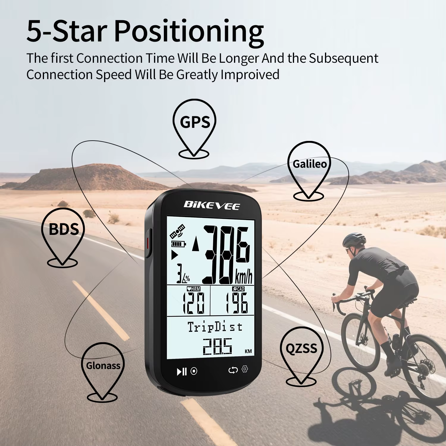 Ordinateur de vélo sans fil Bluetooth 5.4 & ANT+ Link-S App
