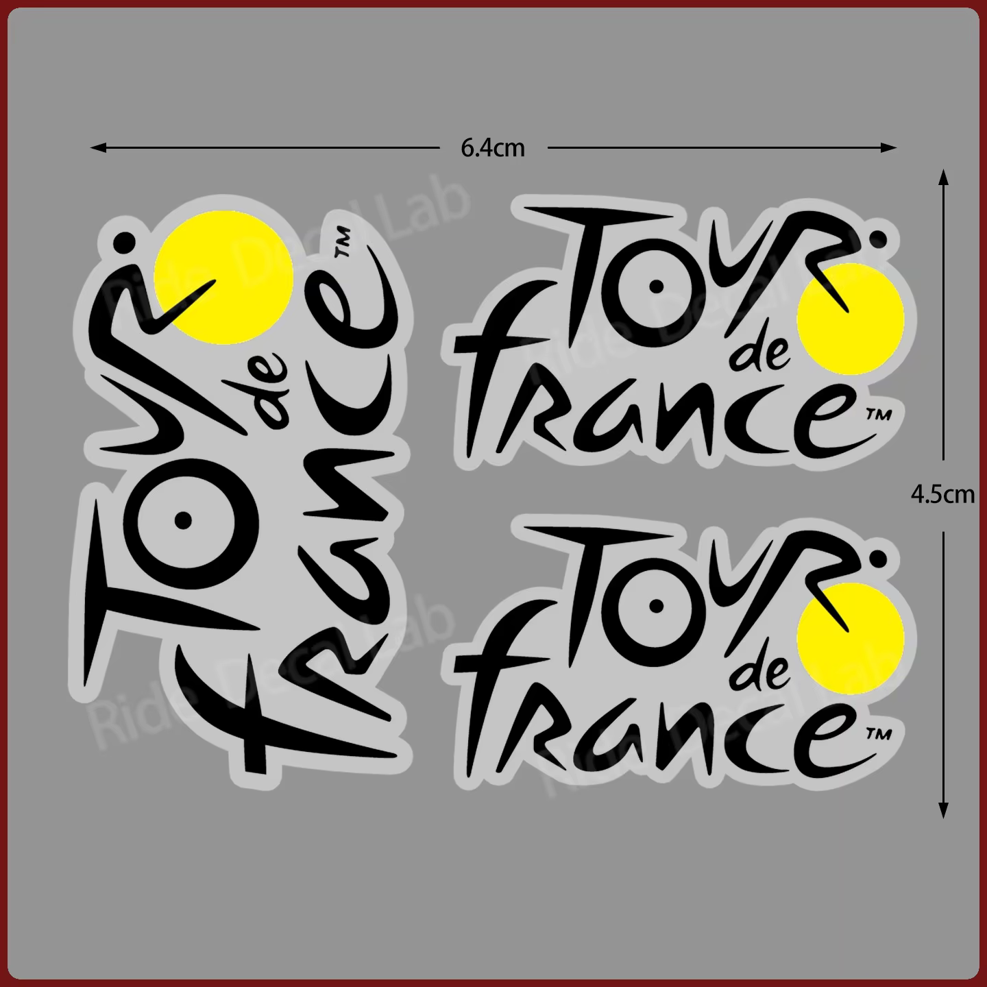 Autocollants de course cycliste 3D UV pour vélos de route
