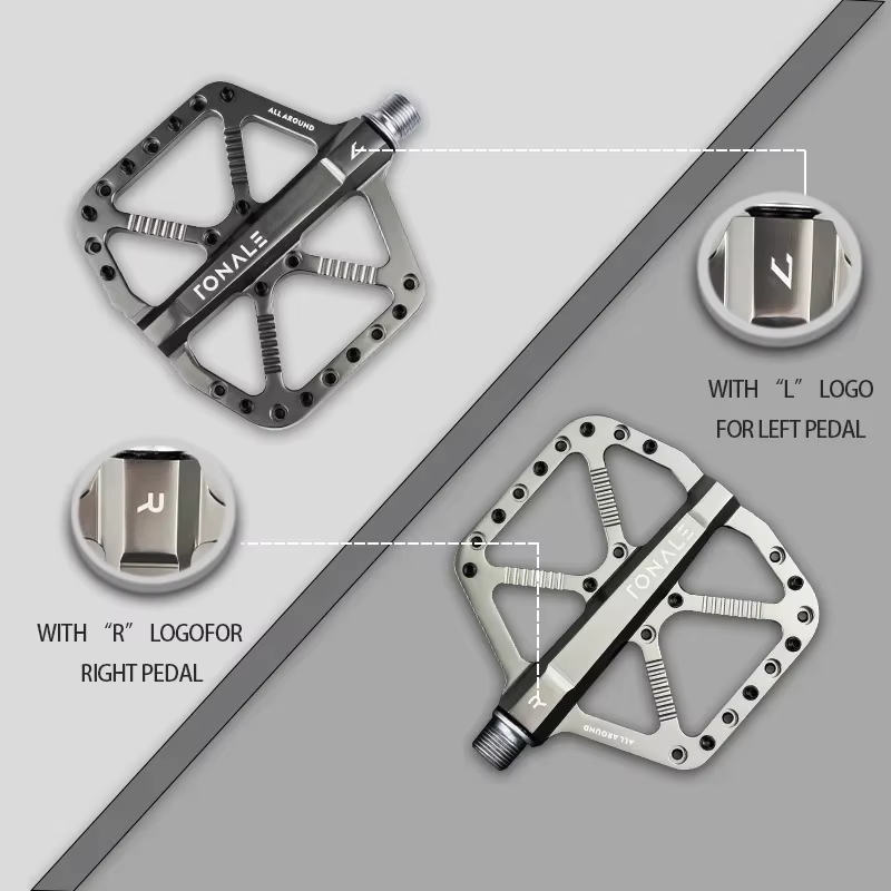 Pédale de vélo VTT en titane antidérapante CNC 3 roulements en alliage d'aluminium Pédales