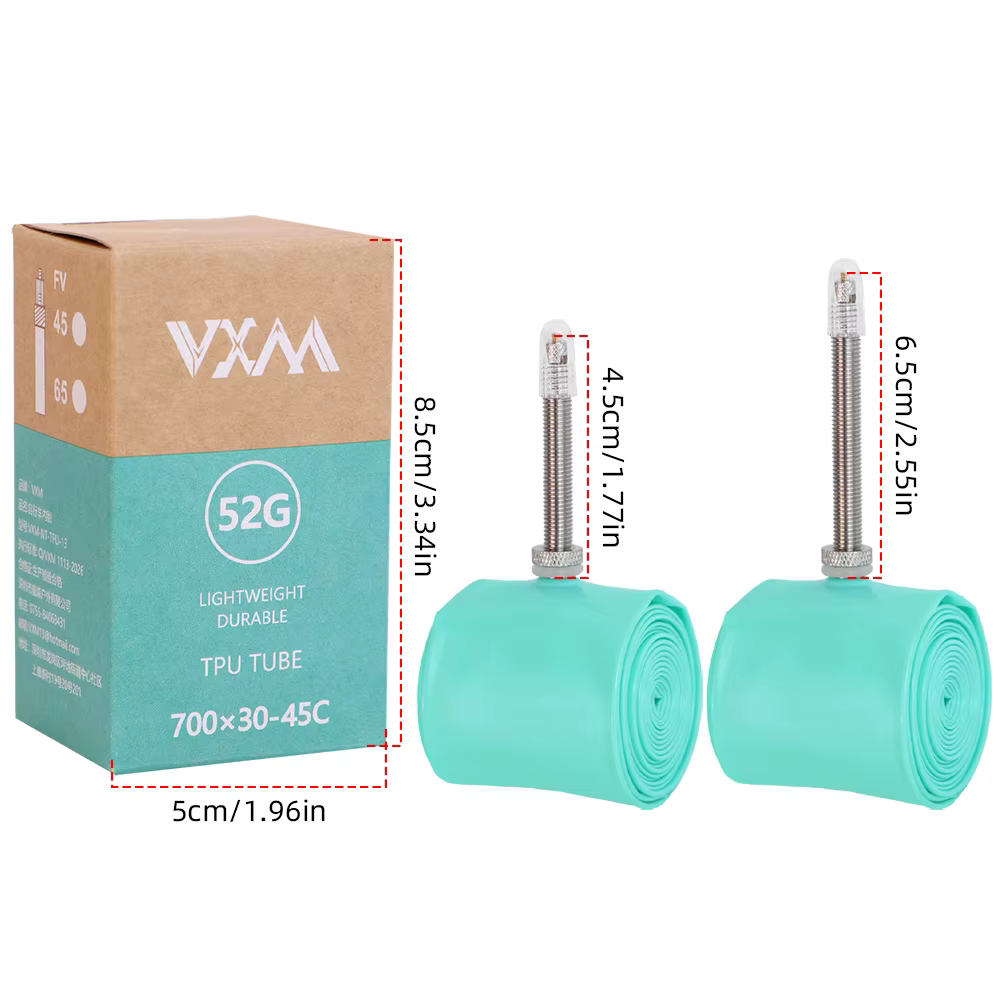 Chambres à air de vélo de route VXM ultra-légères en TPU 700x30-45C