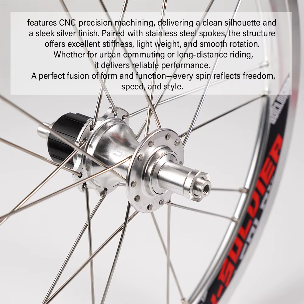 Paire de roues de vélo CNC pour roues de frein Brompton Bike V
