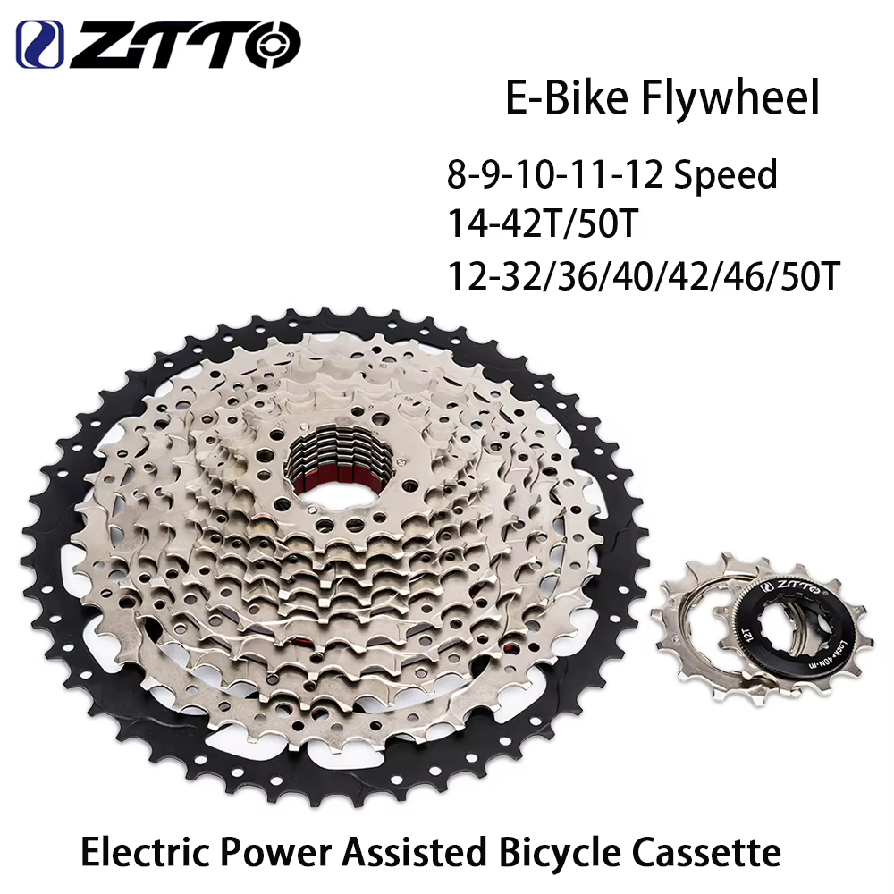 ZTTO assisté e-bike 8 ~ 12 vitesses Cassette 9S 12-32/36/40/46T Durable 14-42/50T grand dent vélo électrique servomoteur roue libre
