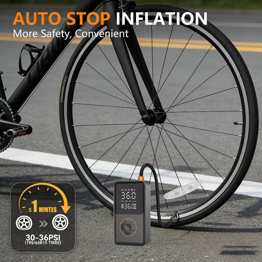 YINGBOOST Mini pompe à pneu de vélo 150 PSI gonfleur