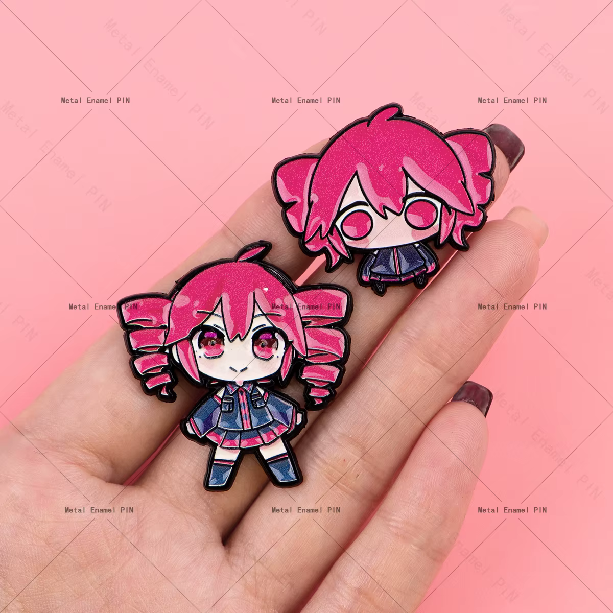 Broches émaillées, épingles de revers et badges Kawaii à l'effigie de personnages de chanteurs virtuels pour sacs à dos, accessoires de costume, bijoux de mode et cadeaux
