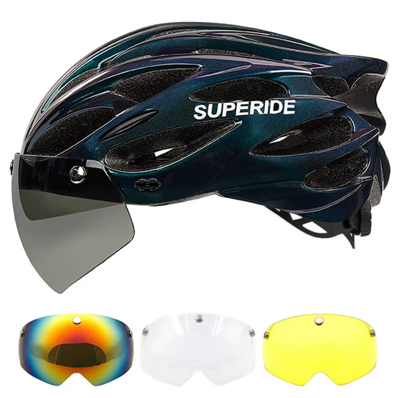 Casque de cyclisme léger route vtt VTT vélo Led