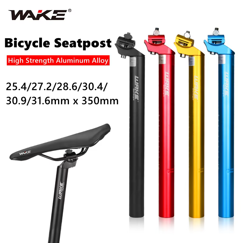 WAKE tige de selle de vélo 25.4 27.2 28.6 30.4 30.9 31.6 350mm