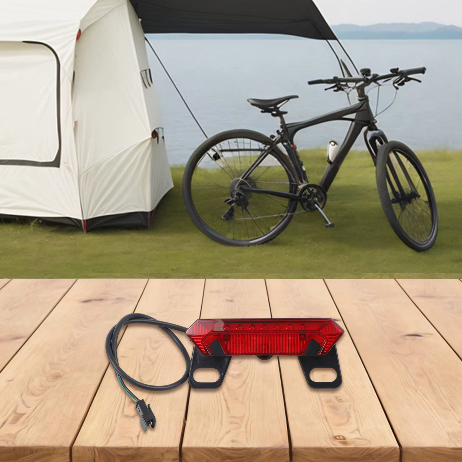 Feu arrière de vélo électrique pour conditions de faible luminosité