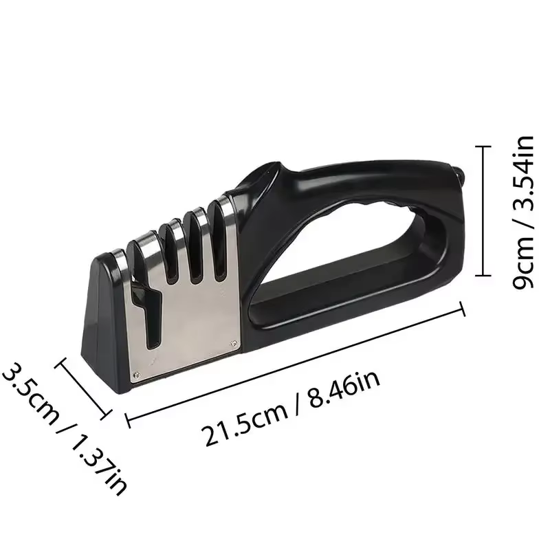 Affûteur de couteaux de cuisine à 4 segments, multifonctionnel, Portable, Base antidérapante, Gadgets de cuisine ménagers, accessoires