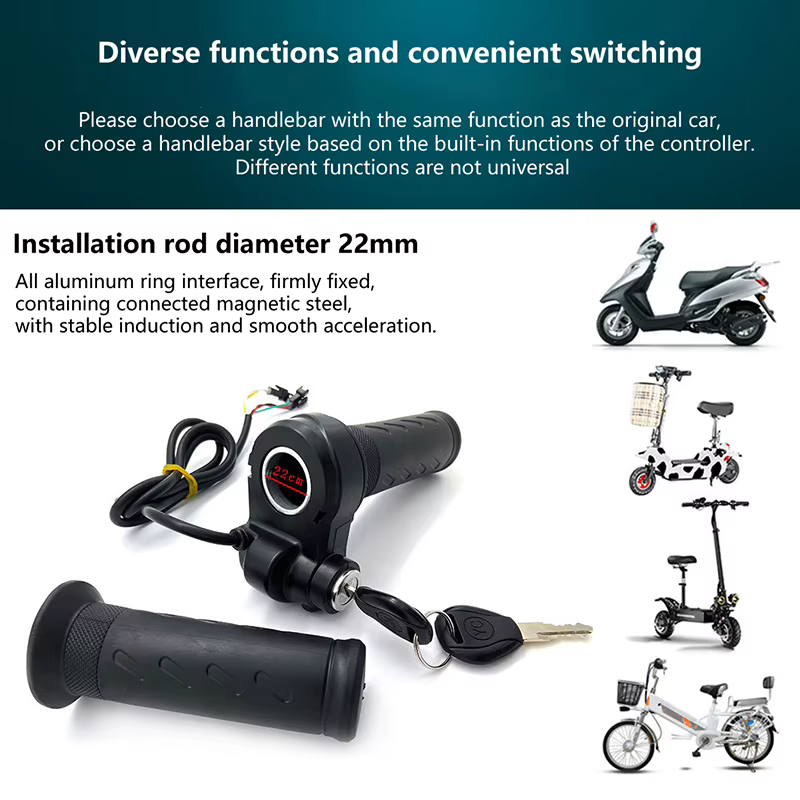Nouvelle poignée d'accélérateur à torsion complète pour vélo électrique Ridstar Q20/Q20Lite/Q20Pro/H20/H26Pro/H20 Pro