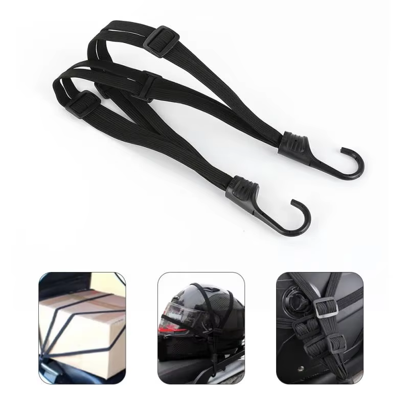 Sangle de corde élastique rétractable pour bagages de casque de moto et de vélo
