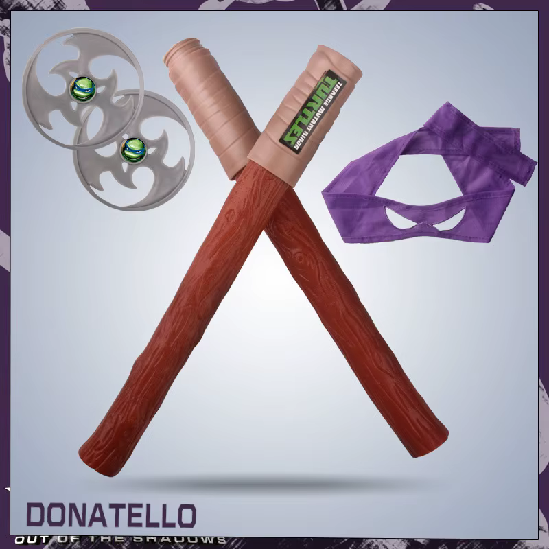 Masque pour les yeux des tortues Ninja pour adolescents, fléchettes Nunchaku, couteau et couteau peuvent porter des accessoires d'armes de Performance pour enfants