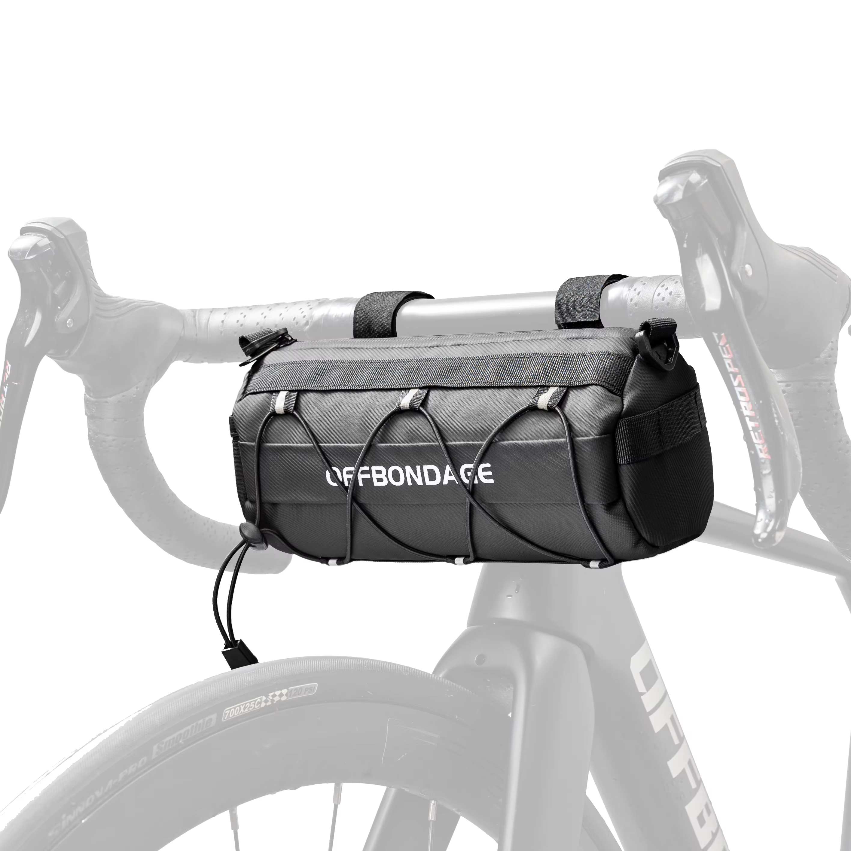 OFFBONDAGE sac de vélo Portable guidon multi-usages grande capacité sac à dos vtt route cyclisme cadre Tube sac bande élastique