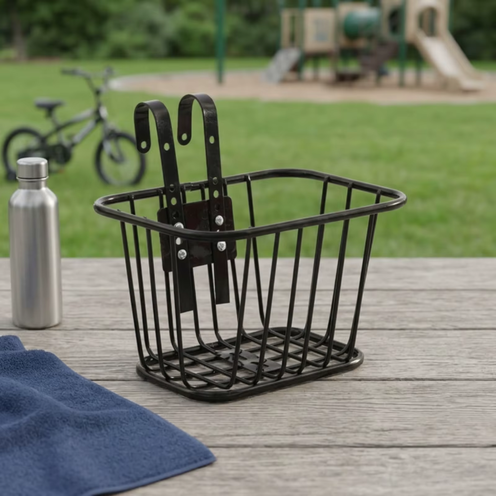 Panier de vélo avec matériel de fixation, panier avant à accrocher, compact et robuste pour enfants, balades en quartier, excursions scolaires