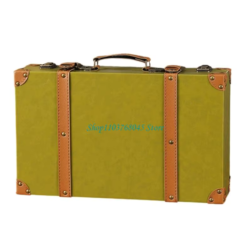R53F Retro Decro Decorative Leather Boîte pour les organisateurs décoration fournitures d'artisanat pour maison