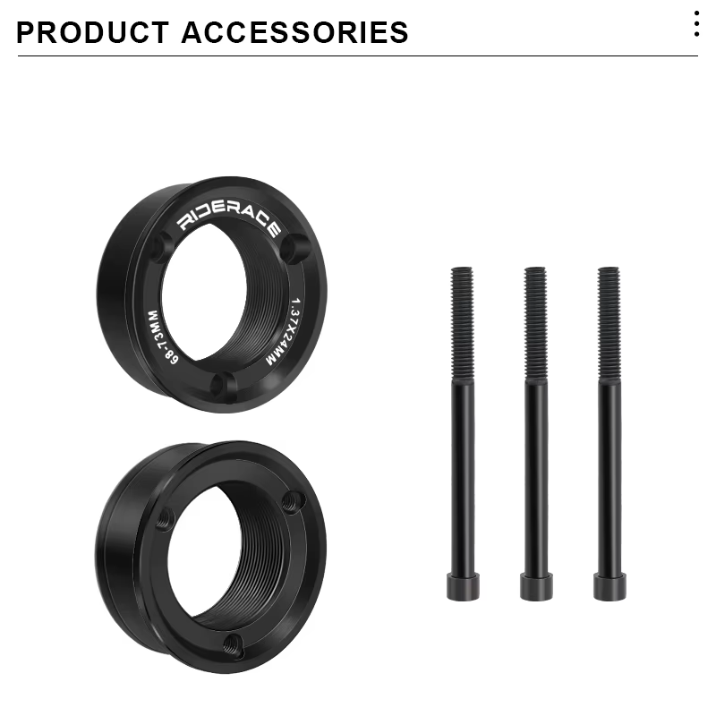 RIDERACE Kit de Conversion de support inférieur de vélo américain vers Euro 24MM BB BB68/73 adaptateur pour pièce de