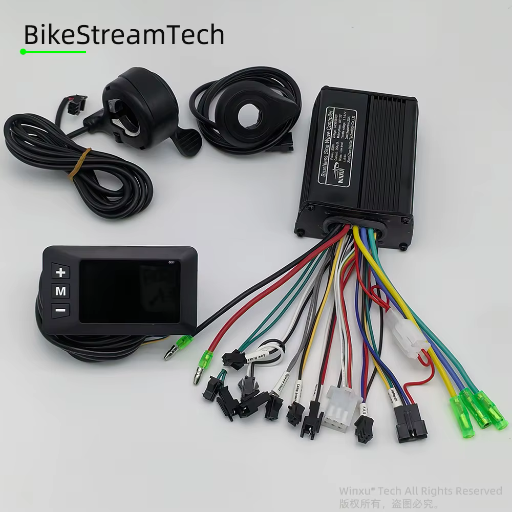 E-bike 36V 48V 60V 500W 25A moteur sans balais contrôleur d'onde sinusoïdale universel G51 couleur LCD Kit pour vélo électrique Scooter
