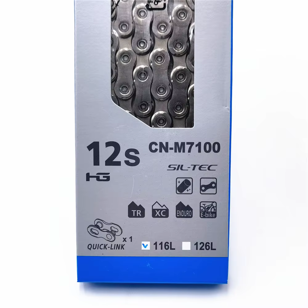 Chaîne de vélo Shimano 12 vitesses 12s avec lien rapide CN-M6100/M7100/M8100/M9100 116L/126L/138L