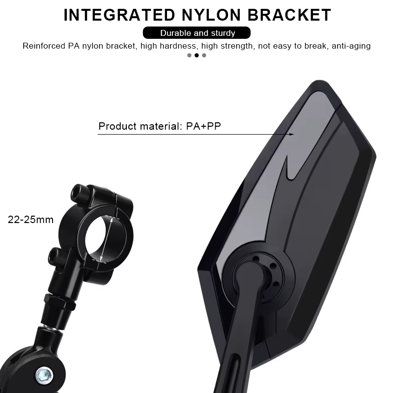 Rétroviseur de vélo bicolore à grand angle