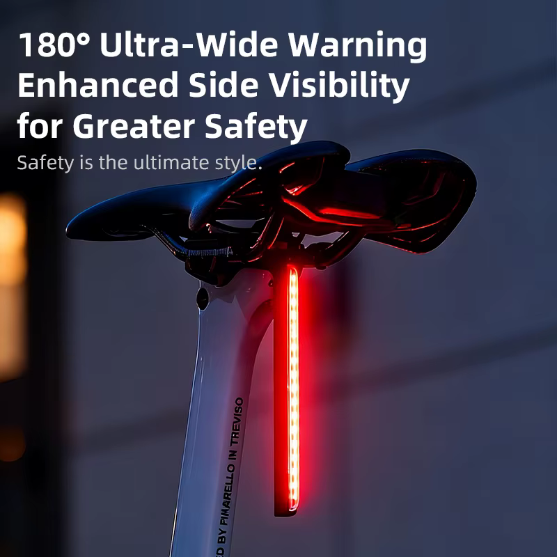 Feu arrière de vélo ESLNF RGB à fixation sur rail de selle