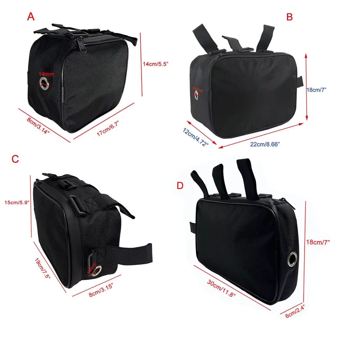 Sac de paquet de cadre de Tube de vélo