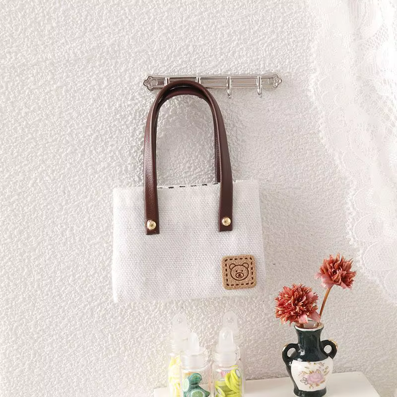 Faire semblant de jouer à des jouets ; Mini sac en toile de simulation pour maison de poupée ; Accessoires de tenue