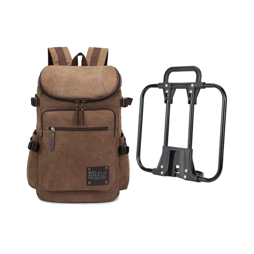 Sac à dos multifonctionnel en toile pliable pour vélo Bromsilice