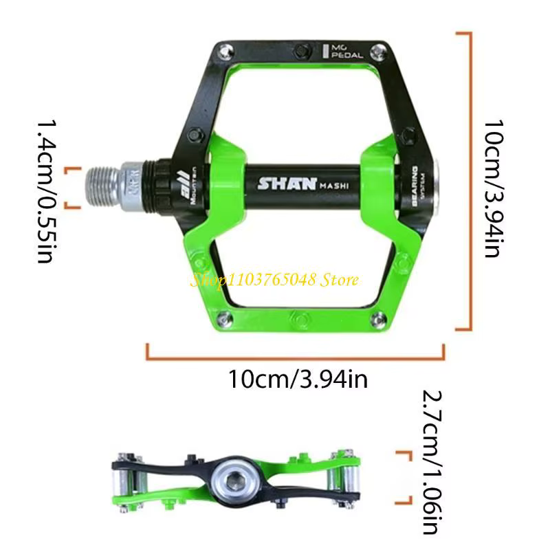 R53E 1 paire route VTT ultraléger anti-dérapant pédales plates plate-forme en alliage d'aluminium roulements pédale vtt vélo