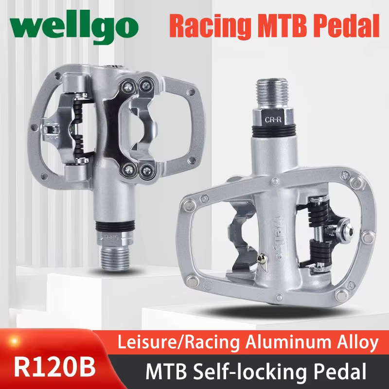 Wellgo-Pédale autobloquante pour vélo de route et de montagne R120B