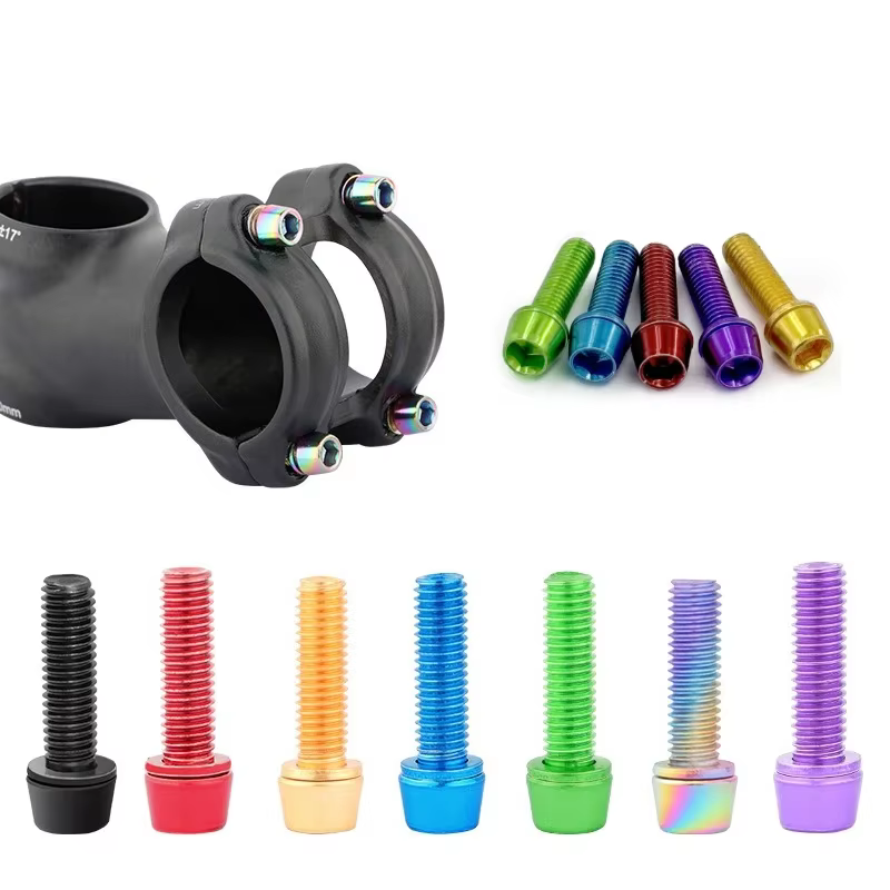 Vis de guidon de vélo multicolores en acier inoxydable M5 * 18MM