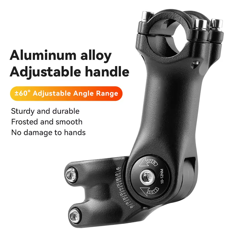 Tige de vélo guidon réglable en alliage d'aluminium 31.8mm rehausseur de hauteur 85 120mm pour VTT