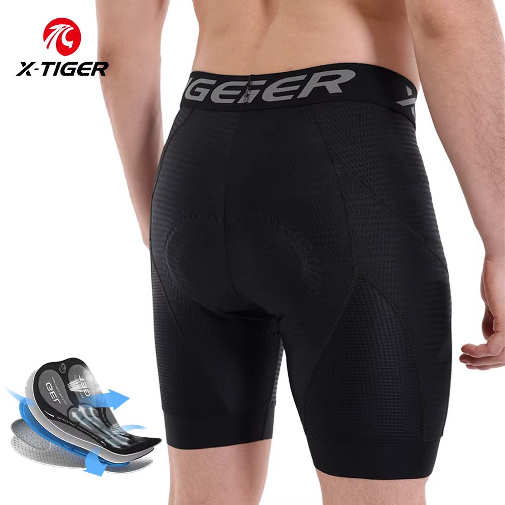 X-TIGER sous-vêtements de cyclisme 5D Gel Pad respirant antidérapant hommes vélo Shorts antichoc
