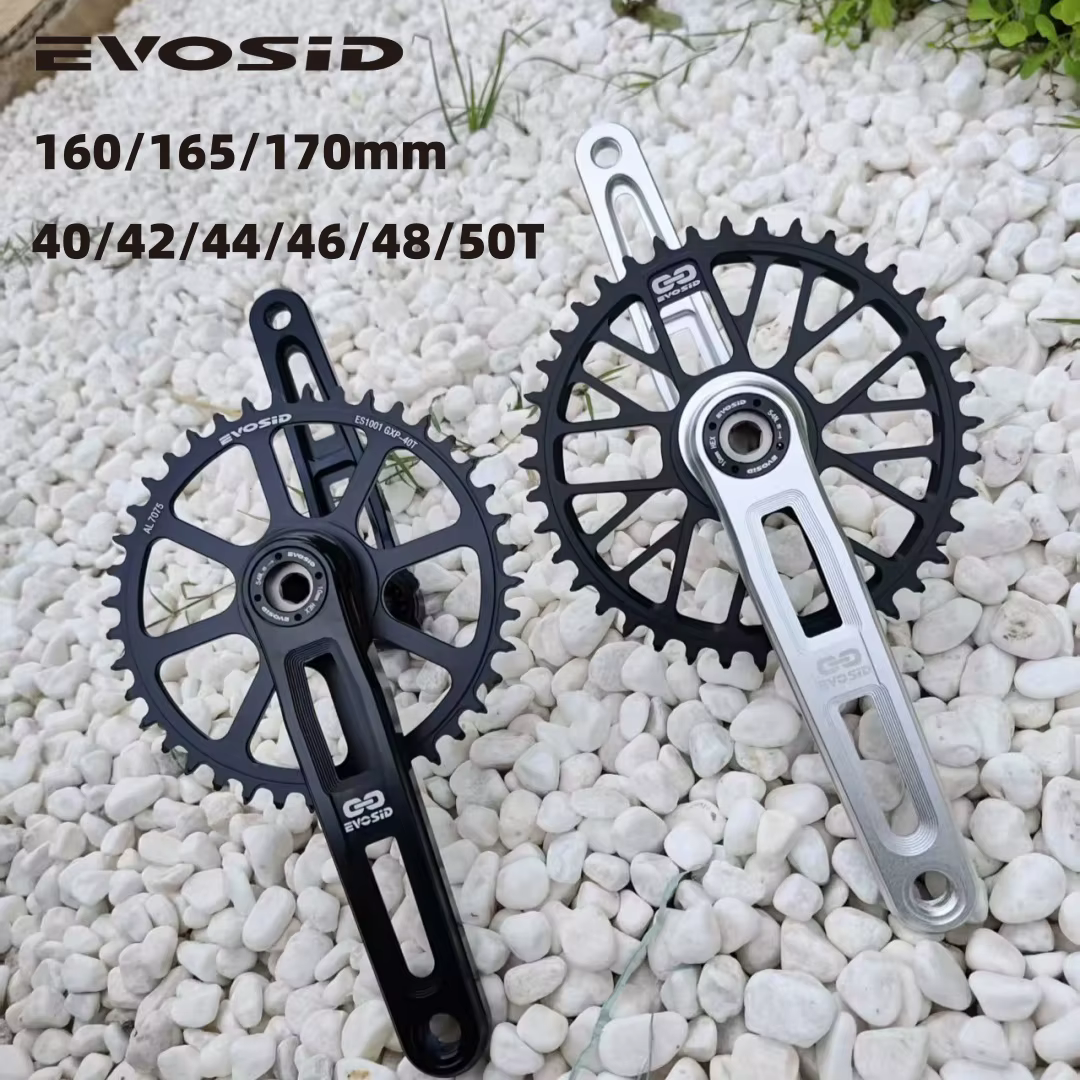 EVOSID manivelle de vélo de route ultralégère 160/165/170mm pédalier