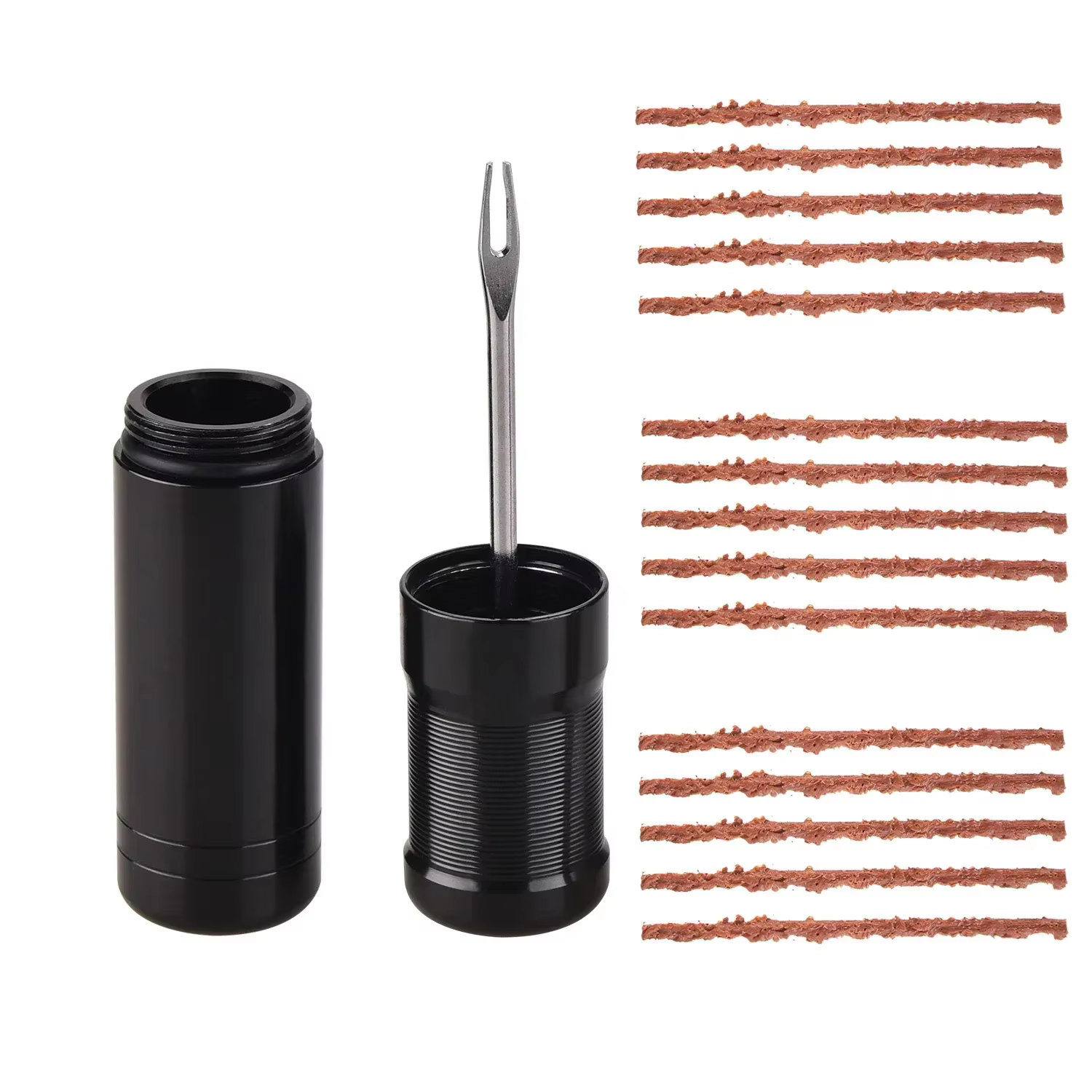 Kit de réparation de pneus tubeless pour vélos de route et VTT – Bouchons en caoutchouc
