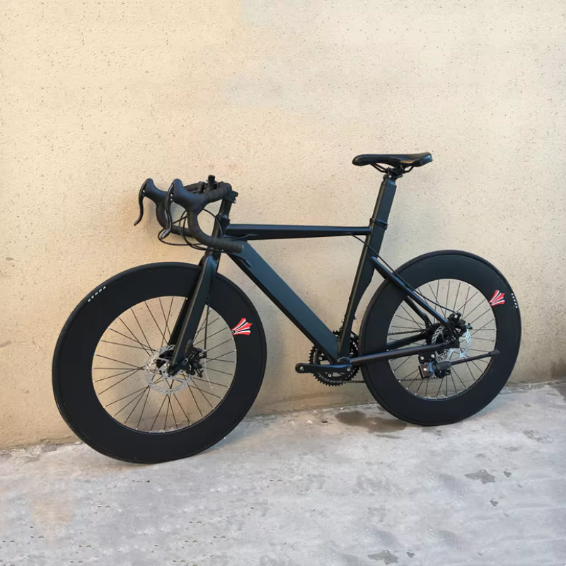 Vélo de route en alliage d'aluminium double frein à disque pour étudiants et adultes