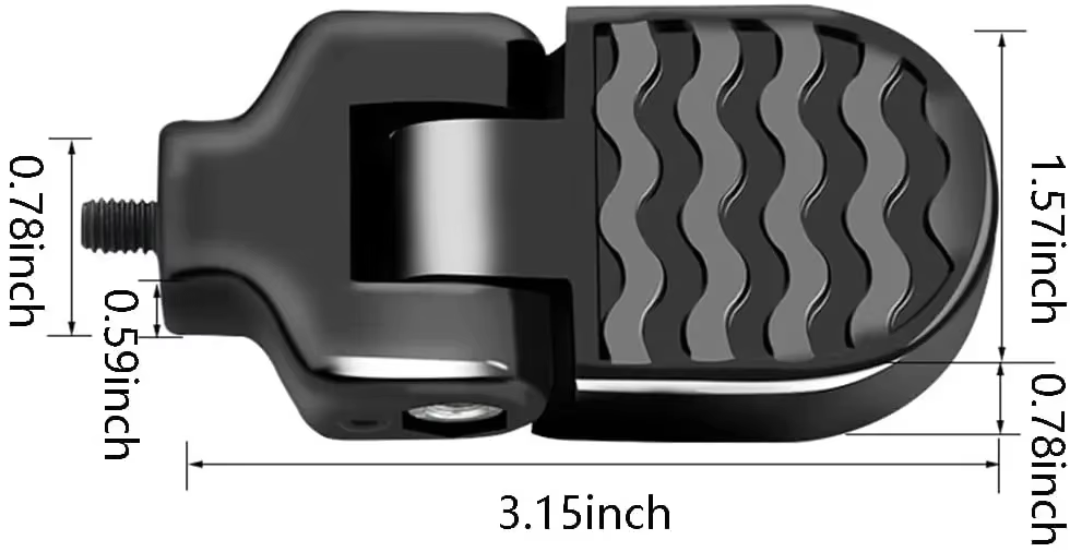 1 paire de Mini pédales arrière de vélo en alliage d'aluminium repose-pieds pliant