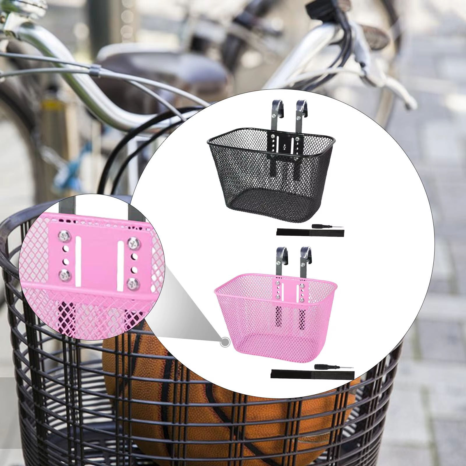 Panier de vélo pour enfants en métal