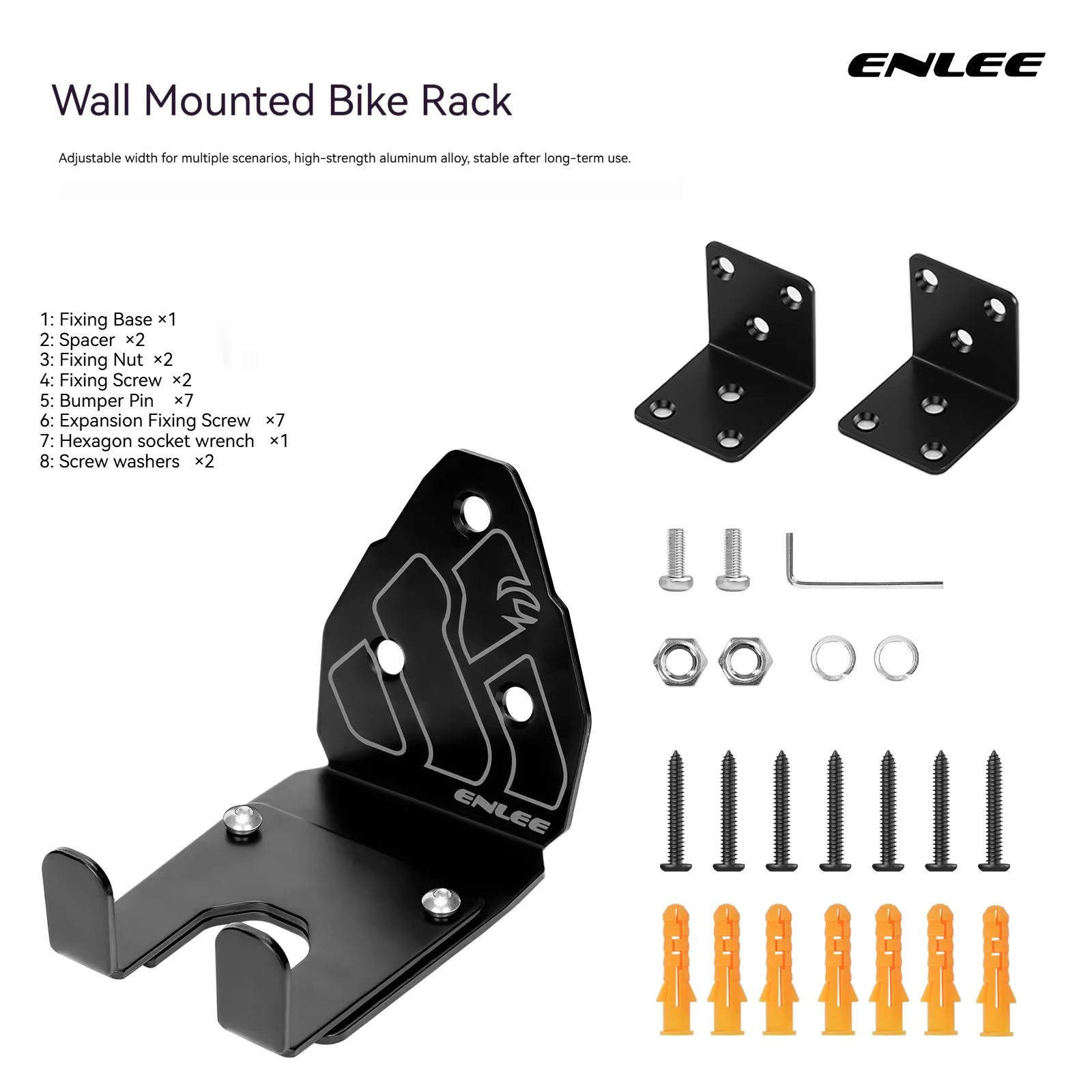 Support mural ENLEE pour vélo de montagne et vélo de route