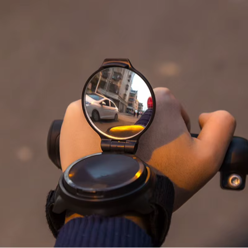 Rétroviseur de vélo avec sangle de poignet et support de bras