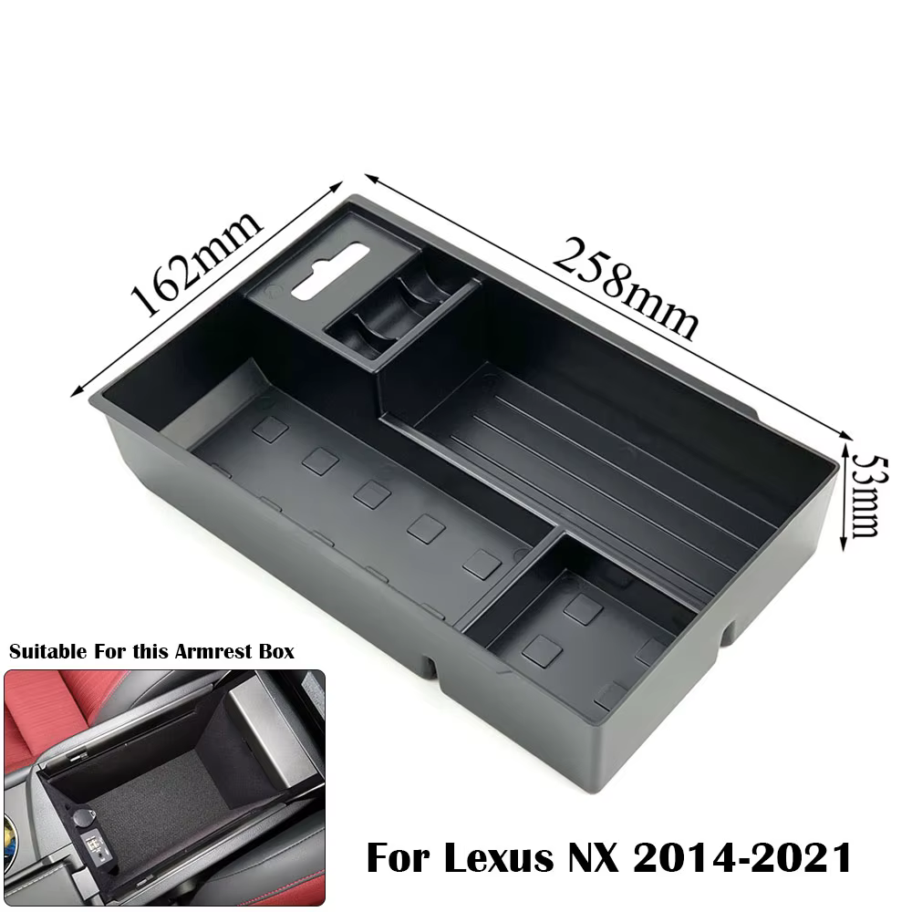 Boîte de rangement pour accoudoir, accessoires de voiture, console centrale, conteneur de stockage, adapté pour Lexus CT ES RC GX IS GS GX RX NX LX LM LS affiliés
