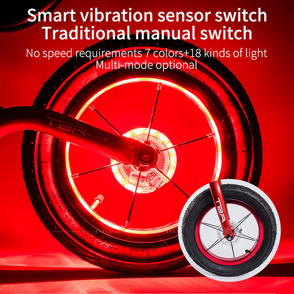 Lumière de vélo LED roue