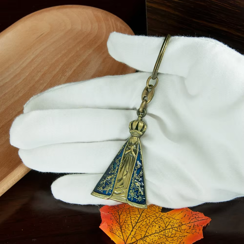Porte-clés religieux en métal, accessoire orthodoxe, pasteur de prière, icône de la couronne EquiMary, sac à main, cadeau de bijoux