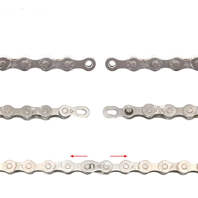 Chaîne de vélo 116L 8 9 10 11 12 vitesses argent