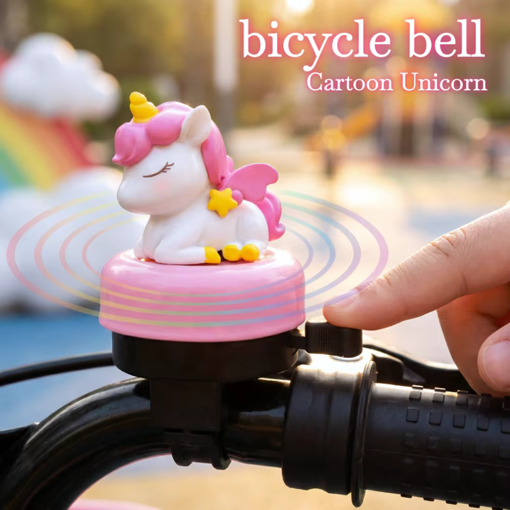Sonnette de vélo licorne de dessin animé
